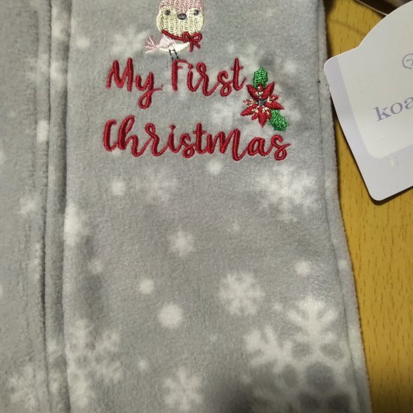 Grey Koala Baby "My First Christmas" Infant Sleeper -0-3months - Picture 2 of 3